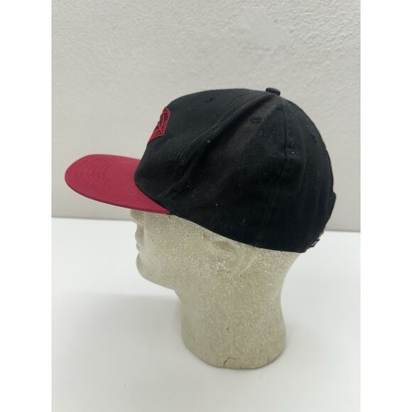 Diamond Supply Co Snapback Flat Brim Black Red Adjustable Cap - Picture 7 of 9